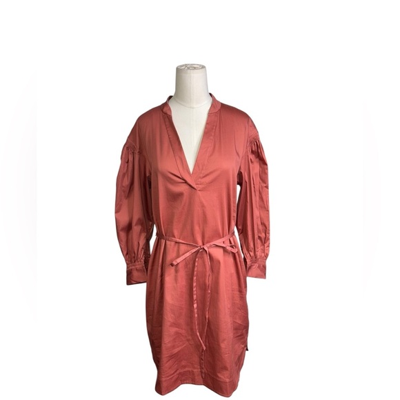 REBECCA TAYLOR | Sateen Twill Puff-Sleeve Mini Dress | Small - Picture 2 of 7